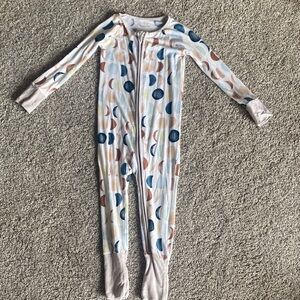 Little Sleepies 18-24 month Kids Moon Phase Zipper One-Piece Footed Pajamas